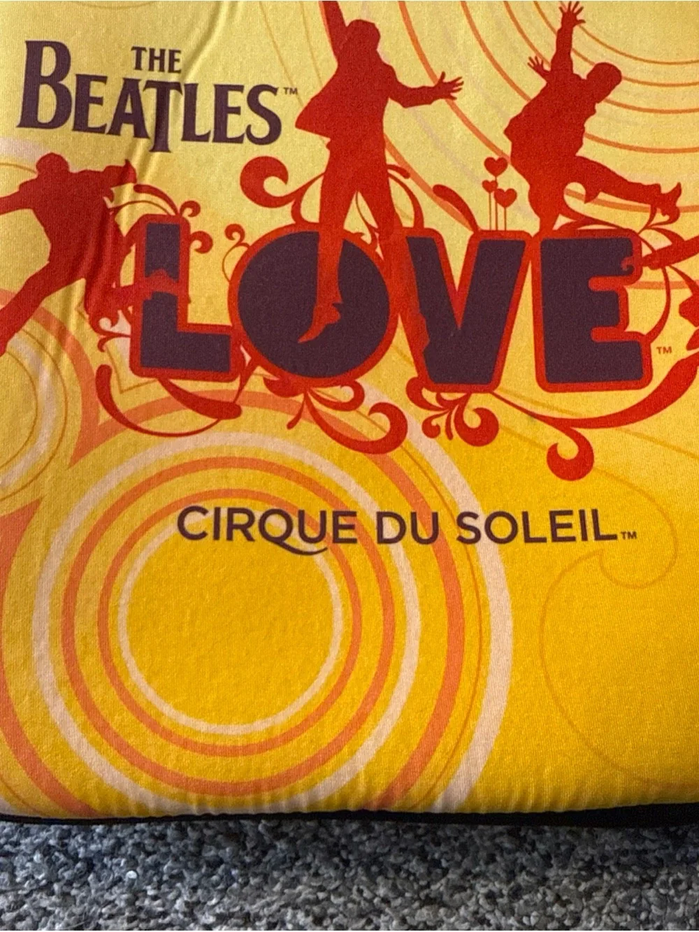 The Beatles Love Cirque Du Soleil 9.5”x7.5” Padded Tablet Laptop Holder Zipper